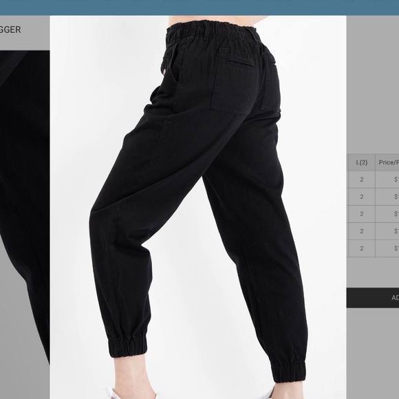 Blue Velvet Joggers Black - Picture 2 of 4